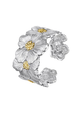 细节 - 点击放大 - BUCCELLATI - Blossoms Vermeil Rhodium-Plated Gold-Plated Sterling Silver Gardenia Bracelet — Size 160