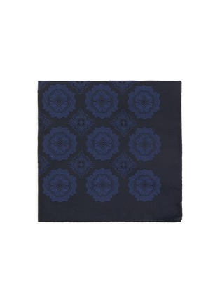 首图 - 点击放大 - ETON - Medallion Printed Silk Pocket Square