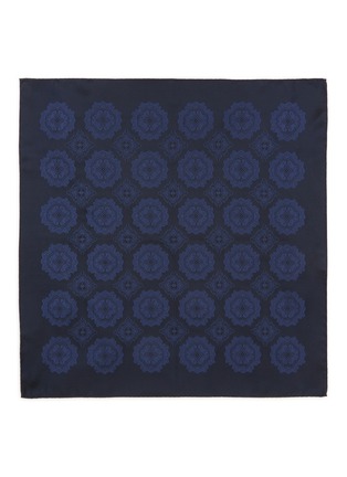 模特儿示范图 - 点击放大 - ETON - Medallion Printed Silk Pocket Square