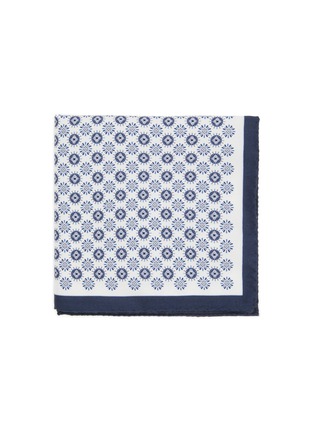 首图 - 点击放大 - ETON - Geometric Printed Silk Pocket Square