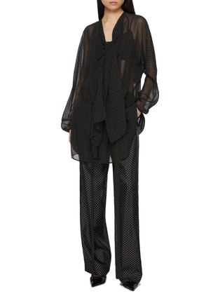 模特儿示范图 - 点击放大 - SHARON WAUCHOB - Lee Sheer Silk Shirt