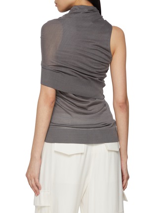 背面 - 点击放大 - SHARON WAUCHOB - Rachel Asymmetrical Draped Silk Knit Top