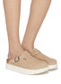 模特儿示范图 - 点击放大 - BIRKENSTOCK - BOSTON 厚底露跟凉鞋