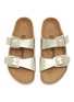 模特儿示范图 - 点击放大 - BIRKENSTOCK - Arizona Metallic Leather Kids' Sandals