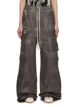 首图 - 点击放大 - RICK OWENS DRKSHDW - Belas Double Cargo Crispy Cotton Blend Wide Leg Pants