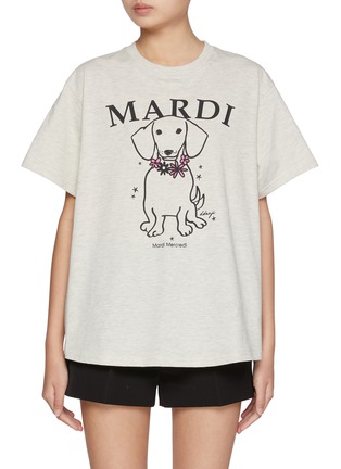 首图 - 点击放大 - MARDI MERCREDI - Swing The Tail Ddanji Flower Necklace Cotton T-Shirt