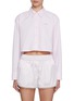首图 - 点击放大 - MARDI MERCREDI - Stripe Cropped Shirt