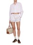 模特儿示范图 - 点击放大 - MARDI MERCREDI - Stripe Cropped Shirt