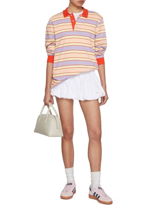 模特儿示范图 - 点击放大 - MARDI MERCREDI - Volume Pleated Cotton Blend Mini Skirt