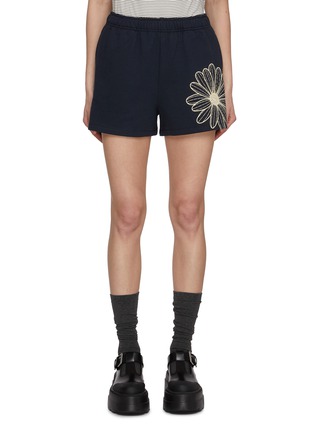 首图 - 点击放大 - MARDI MERCREDI - Stitched Flower Cotton Sweat Shorts