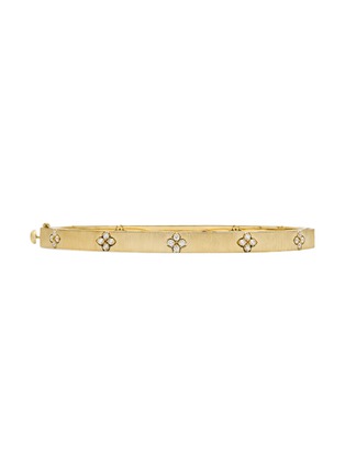 细节 - 点击放大 - ROBERTO COIN - Love in Verona 18K Gold Diamond Ruby Bangle — 50*60