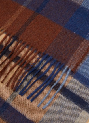 细节 - 点击放大 - JOHNSTONS OF ELGIN - Block Check Cashmere Scarf