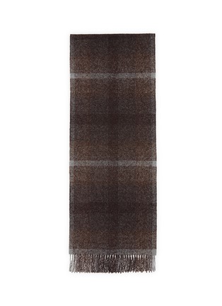 首图 - 点击放大 - JOHNSTONS OF ELGIN - Blurred Check Cashmere Silk Scarf