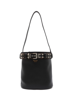 首图 - 点击放大 - PRADA - BUCKLE 皮革水桶包