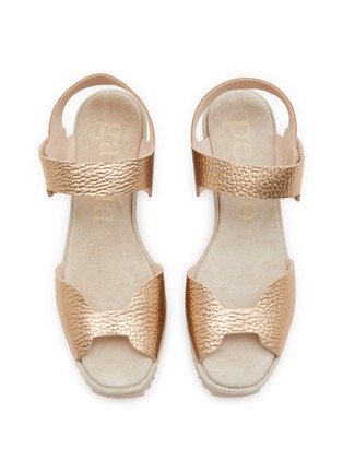 细节 - 点击放大 - PEDRO GARCÍA - Fama 70 Leather Wedge Sandals