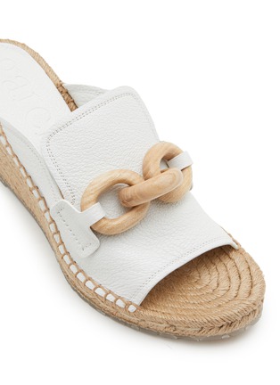 细节 - 点击放大 - PEDRO GARCÍA - Oliveta 85 Leather Espadrille Mules