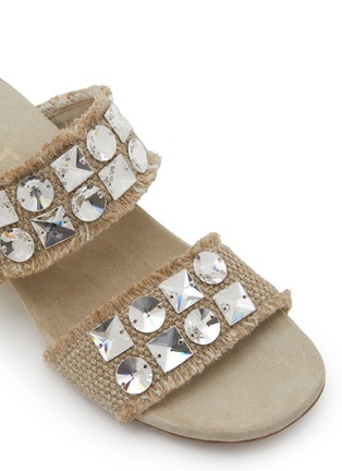 细节 - 点击放大 - PEDRO GARCÍA - Wendy 45 Swarovski Crystal Embellished Wedge Sandals