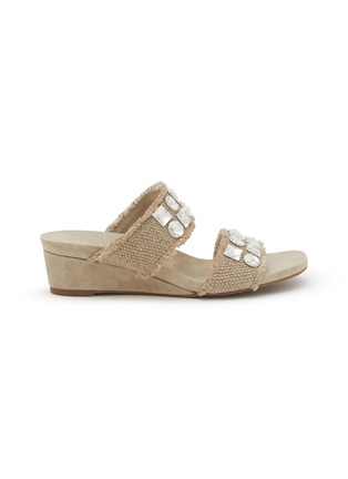 首图 - 点击放大 - PEDRO GARCÍA - Wendy 45 Swarovski Crystal Embellished Wedge Sandals