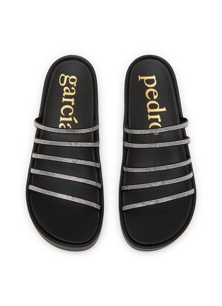 细节 - 点击放大 - PEDRO GARCÍA - Laryn 20 Crystal Pavé Strap Heeled Sandals