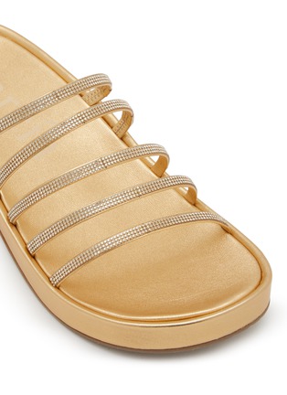 细节 - 点击放大 - PEDRO GARCÍA - Laryn 20 Crystal Pavé Strap Heeled Sandals