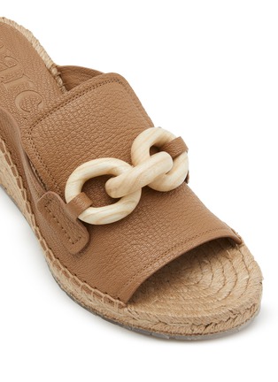 细节 - 点击放大 - PEDRO GARCÍA - Oliveta 85 Leather Espadrille Mules
