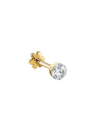 首图 - 点击放大 - MARIA TASH - Invisible Set Hearts & Arrows Ideal Cut Diamond 18K Gold Threaded Single Stud Earring