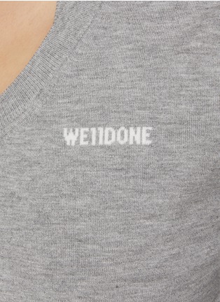  - WE11DONE - U 领针织短款开衫