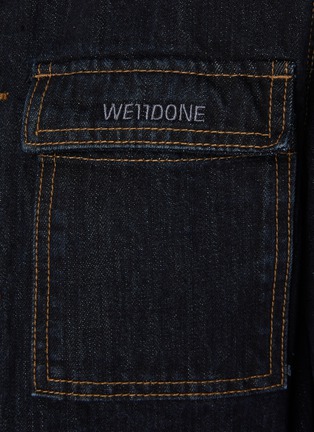  - WE11DONE - Raw Edge Dark Wash Denim Jacket