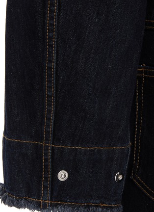  - WE11DONE - Raw Edge Dark Wash Denim Jacket
