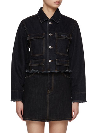 首图 - 点击放大 - WE11DONE - Raw Edge Dark Wash Denim Jacket