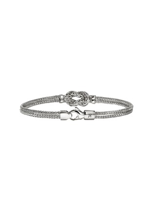 细节 - 点击放大 - JOHN HARDY - Love Knot Silver Diamond Pavé Chain Double Row Lobster Clasp  Bracelet — Size US