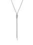 首图 - 点击放大 - JOHN HARDY - Love Knot Silver Diamond Pavé Chain Y Necklace — Size 18-20