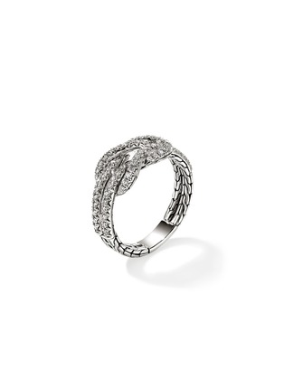 细节 - 点击放大 - JOHN HARDY - Love Knit Silver Diamond Pavé Ring — Size 7