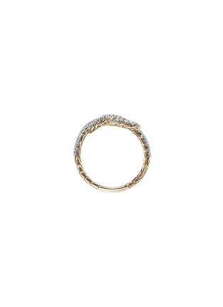  - JOHN HARDY - Love Knot 14K Gold Diamond Pavé Ring — Size 8