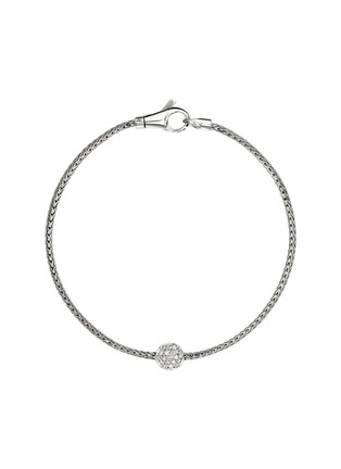  - JOHN HARDY - JH Essentials Silver Diamond Pavé Lobster Clasp Bracelet — Size US