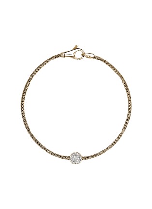  - JOHN HARDY - JH Essentials 14K Gold Diamond Pavé Lobster Clasp Bracelet — Size US