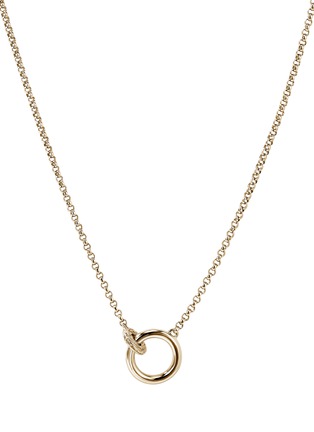 细节 - 点击放大 - JOHN HARDY - JH Essentials 14K Gold Diamond Pavé Mini Rolo Chain Interlinking Necklace — Size 16-18