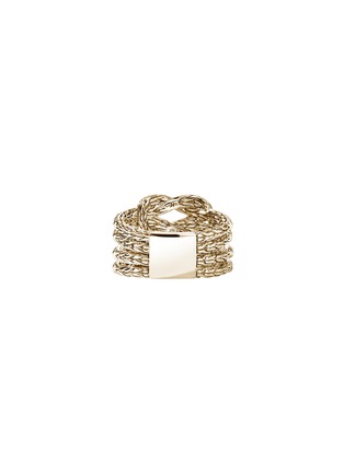 细节 - 点击放大 - JOHN HARDY - Love Knot 14K Gold Diamond Pavé Ring — Size 8