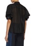 背面 - 点击放大 - SACAI - Puff Sleeve Hybrid Cotton  T-shirt