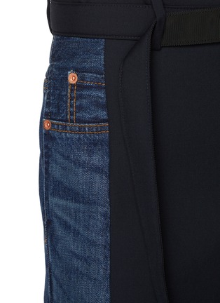  - SACAI - Hybrid Tailored Dark Wash Denim Shorts