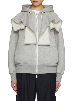 首图 - 点击放大 - SACAI - Sponge Sweat X Draped Chest Hoodie