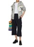模特儿示范图 - 点击放大 - SACAI - Sponge Sweat X Draped Chest Hoodie