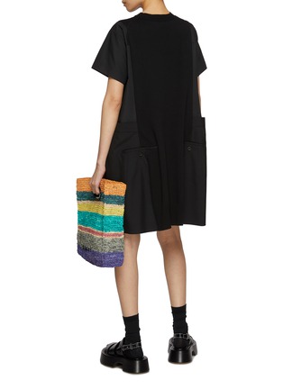 模特儿示范图 - 点击放大 - SACAI - Poplin Knit Dress