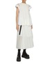 模特儿示范图 - 点击放大 - SACAI - Poplin X Hybrid Sheer Shoulder Top
