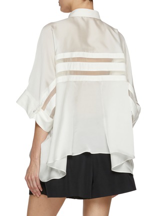 背面 - 点击放大 - SACAI - Sheer Back 3/4 Sleeve Shirt