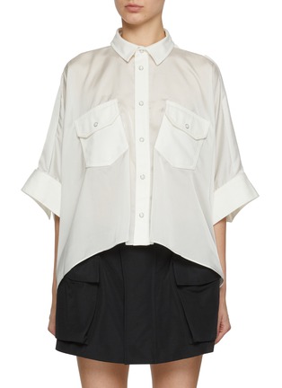 首图 - 点击放大 - SACAI - Sheer Back 3/4 Sleeve Shirt