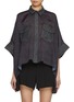 首图 - 点击放大 - SACAI - Sheer Back 3/4 Sleeve Denim Shirt