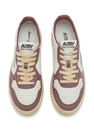 细节 - 点击放大 - AUTRY - 女款 SUPER VINTAGE 做旧皮革运动鞋