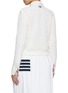 背面 - 点击放大 - THOM BROWNE - Cotton Silk Cable Knit V-Neck Cardigan