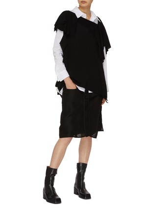 模特儿示范图 - 点击放大 - YOHJI YAMAMOTO - 绑带迷你半身裙